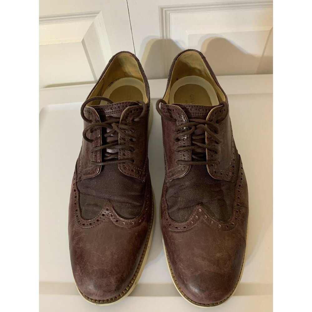 Cole Haan Grand OS‎ Men Sz 13 M Burgundy Wingtip Leather Shoes Model C23405